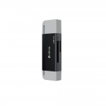 Четец за карти Devia card reader 2in1 EL239 USB/USB-C 2.0 Черен Четец за карти Devia card reader 2in1 EL239 USB/USB-C 2.0 Черен
