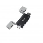 Четец за карти Devia card reader 2in1 EL239 USB/USB-C 2.0 Черен Четец за карти Devia card reader 2in1 EL239 USB/USB-C 2.0 Черен