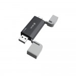 Четец за карти Devia card reader 2in1 EL239 USB/USB-C 2.0 Черен Четец за карти Devia card reader 2in1 EL239 USB/USB-C 2.0 Черен