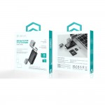 Четец за карти Devia card reader 2in1 EL239 USB/USB-C 2.0 Черен Четец за карти Devia card reader 2in1 EL239 USB/USB-C 2.0 Черен
