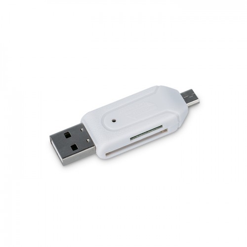 Четец за карти Forever microSD / SD card reader USB + microUSB white OTG Четец за карти Forever microSD / SD card reader USB + microUSB white OTG