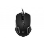 Геймърска мишка LioCat MX 357 C, оптична, USB, кабелна, 2400 DPI, 6 бутона, черна