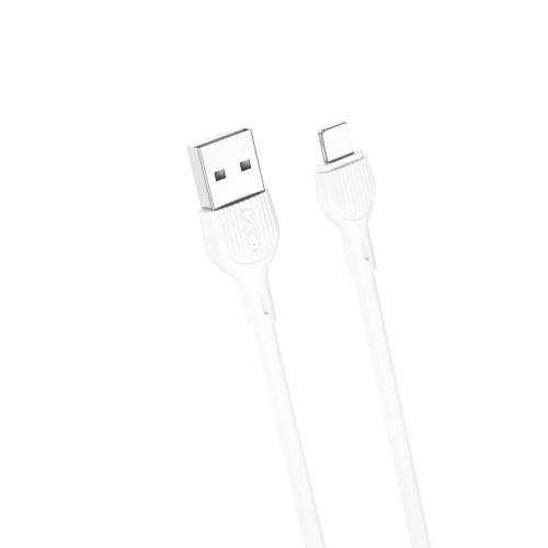 Кабел за зареждане и данни XO cable NB200 USB - Lightning 1,0m 2.1A, Бял