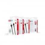 Кабел за зареждане и данни XO cable NB200 USB - microUSB 1,0m 2.1A, Бял