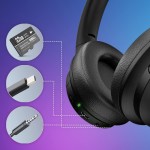Безжични слушалки FOREVER BTH-700 Wireless Bluetooth Headphones, Active Noise Cancelling ANC, Headphones for Mobile Phones/TV/Travel/Online Course/Home Office Безжични слушалки FOREVER BTH-700 Wireless Bluetooth Headphones, Active Noise Cancelling ANC, Headphones for Mobile Phones/TV/Travel/Online Course/Home Office