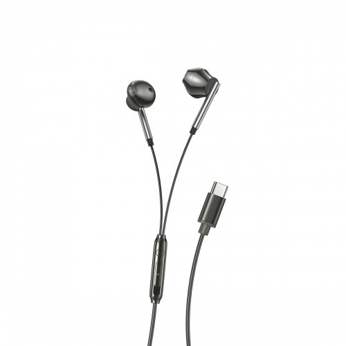 Слушалки с микрофон за Samsung, XO wired earphones EP66 с кабел Type-C букса, stereo, Черни Слушалки с микрофон за Samsung, XO wired earphones EP66 с кабел Type-C букса, stereo, Черни