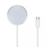 Безжично зарядно универсално, съвместимо с MagSafe, Forever MAWC-100 magnetic wireless charger 15W сиво