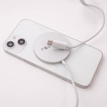 Безжично зарядно универсално, съвместимо с MagSafe, Forever MAWC-100 magnetic wireless charger 15W сиво