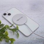 Безжично зарядно универсално, съвместимо с MagSafe, Forever MAWC-100 magnetic wireless charger 15W сиво