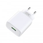 Зарядно за телефон XO wall charger CE02D QC 3.0 18W 1x USB white + USB-C cable