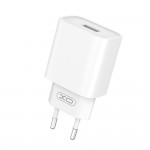 Зарядно за телефон XO wall charger CE02D QC 3.0 18W 1x USB white + USB-C cable