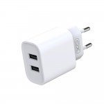 Зарядно за телефон XO wall charger CE02C 2x USB 2,1A white + Lightning cable Зарядно за телефон XO wall charger CE02C 2x USB 2,1A white + Lightning cable