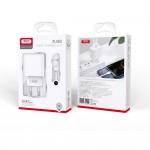 Зарядно за телефон XO wall charger CE02C 2x USB 2,1A white + Lightning cable Зарядно за телефон XO wall charger CE02C 2x USB 2,1A white + Lightning cable