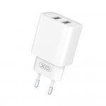 Зарядно за телефон XO wall charger CE02C 2x USB 2,1A white + USB-C cable Зарядно за телефон XO wall charger CE02C 2x USB 2,1A white + USB-C cable
