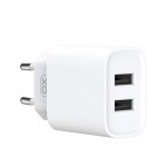 Зарядно за телефон XO wall charger CE02C 2x USB 2,1A white + USB-C cable Зарядно за телефон XO wall charger CE02C 2x USB 2,1A white + USB-C cable
