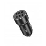 Зарядно за автомобил XO car charger CC53 12W 2x USB black, DC12-24V 