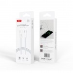 Кабел за зареждане и данни XO cable NB-Q260A PD USB-C - USB-C 1m white 60W Кабел за зареждане и данни XO cable NB-Q260A PD USB-C - USB-C 1m white 60W