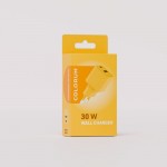 Мрежово зарядно устройство COLORUM wall charger USB-A + USB-C PD 30W CLS30-AC-05 Yellow Мрежово зарядно устройство COLORUM wall charger USB-A + USB-C PD 30W CLS30-AC-05 Yellow