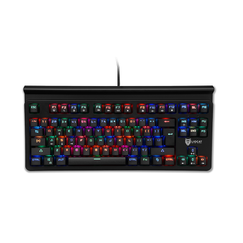 Механична геймърска клавиатура Liocat KX 375 CM, сини превключватели, RGB осветление, 12 мултимедийни клавиша, черна Механична геймърска клавиатура Liocat KX 375 CM, сини превключватели, RGB осветление, 12 мултимедийни клавиша, черна
