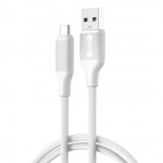 Кабел за зареждане и данни XO NB265 USB - USB-C 1,0m 3A Бял