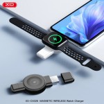 Преносимо зарядно устройство XO - CX026 Wireless за Apple/Samsung Watch, USB+USB-C 2,5W Черно