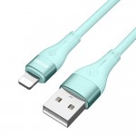 Кабел за зареждане и данни BWOO Minimalist Silicone 3A Cable X280L USB-A to Lightning, Зелен