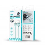 Кабел за зареждане и данни BWOO Minimalist Silicone 3A Cable X280L USB-A to Lightning, Зелен