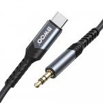 Аудио кабел BWOO BO-AUX066 aux 3.5mm-USB-C, черен Аудио кабел BWOO BO-AUX066 aux 3.5mm-USB-C, черен