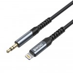 Аудио кабел, BWOO Cable AUX 3.5mm - Lightning BO-AUX068 Черен