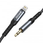 Аудио кабел, BWOO Cable AUX 3.5mm - Lightning BO-AUX068 Черен