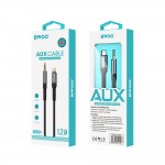 Аудио кабел, BWOO Cable AUX 3.5mm - Lightning BO-AUX068 Черен