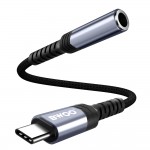Преходник BWOO audio adapter cable BZ47 aux 3,5 mm to USB-C Черен Преходник BWOO audio adapter cable BZ47 aux 3,5 mm to USB-C Черен