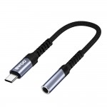 Преходник BWOO audio adapter cable BZ47 aux 3,5 mm to USB-C Черен Преходник BWOO audio adapter cable BZ47 aux 3,5 mm to USB-C Черен