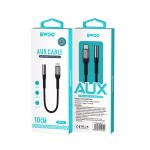 Преходник BWOO audio adapter cable BZ47 aux 3,5 mm to USB-C Черен Преходник BWOO audio adapter cable BZ47 aux 3,5 mm to USB-C Черен
