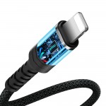 Преходник BWOO audio adapter cable BZ48 aux 3,5 mm to lightning Черен