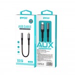 Преходник BWOO audio adapter cable BZ48 aux 3,5 mm to lightning Черен