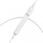 Слушалки с микрофон за Samsung, IPhone BWOO HF175 USB-C digital interface с кабел Type-C букса, stereo, Бели