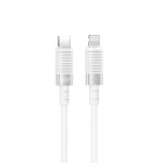Кабел за зареждане и данни XO cable NB-Q282A PD USB-C - Lightning 1,0m 27W Бял