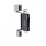 Четец за карти Devia card reader 2in1 EL240 USB/USB-C 3.0 black