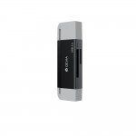 Четец за карти Devia card reader 2in1 EL240 USB/USB-C 3.0 black