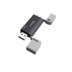 Четец за карти Devia card reader 2in1 EL240 USB/USB-C 3.0 black