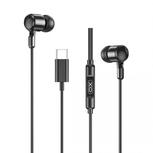 Слушалки с микрофон XO wired earphones EP81 с кабел Type-C букса, stereo, Черни