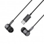 Слушалки с микрофон XO wired earphones EP81 с кабел Type-C букса, stereo, Черни