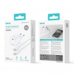 Мрежово зарядно устройство BWOO 30W GaN PD 1x USB-C port + кабел USB-C 2A 60W Бяло