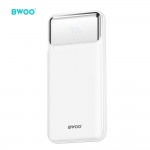 Външна батерия BWOO Ultra thin 22,5W 10000 mAh power bank, white