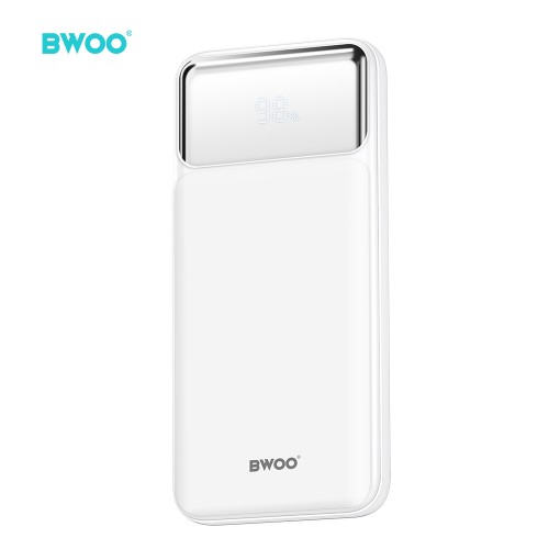 Външна батерия BWOO Ultra thin 22,5W 10000 mAh power bank, white Външна батерия BWOO Ultra thin 22,5W 10000 mAh power bank, white
