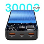 Външна батерия BWOO 22,5W 30000 mAh power bank with LCD screen, black Външна батерия BWOO 22,5W 30000 mAh power bank with LCD screen, black