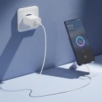 Мрежово зарядно XO wall charger CE33 QC 18W 1x USB white + cable USB-C