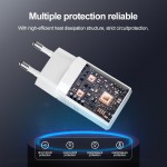 Мрежово зарядно устройство, XO wall charger CE36 GaN QUICK CHARGER PD 45W 1x USB-C 1x USB white Мрежово зарядно устройство, XO wall charger CE36 GaN QUICK CHARGER PD 45W 1x USB-C 1x USB white
