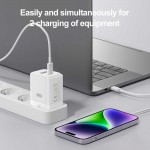 Мрежово зарядно устройство, XO wall charger CE36 GaN QUICK CHARGER PD 45W 1x USB-C 1x USB white Мрежово зарядно устройство, XO wall charger CE36 GaN QUICK CHARGER PD 45W 1x USB-C 1x USB white